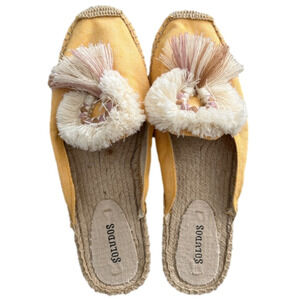 Soludos mules, yellow, size 9.5 women
